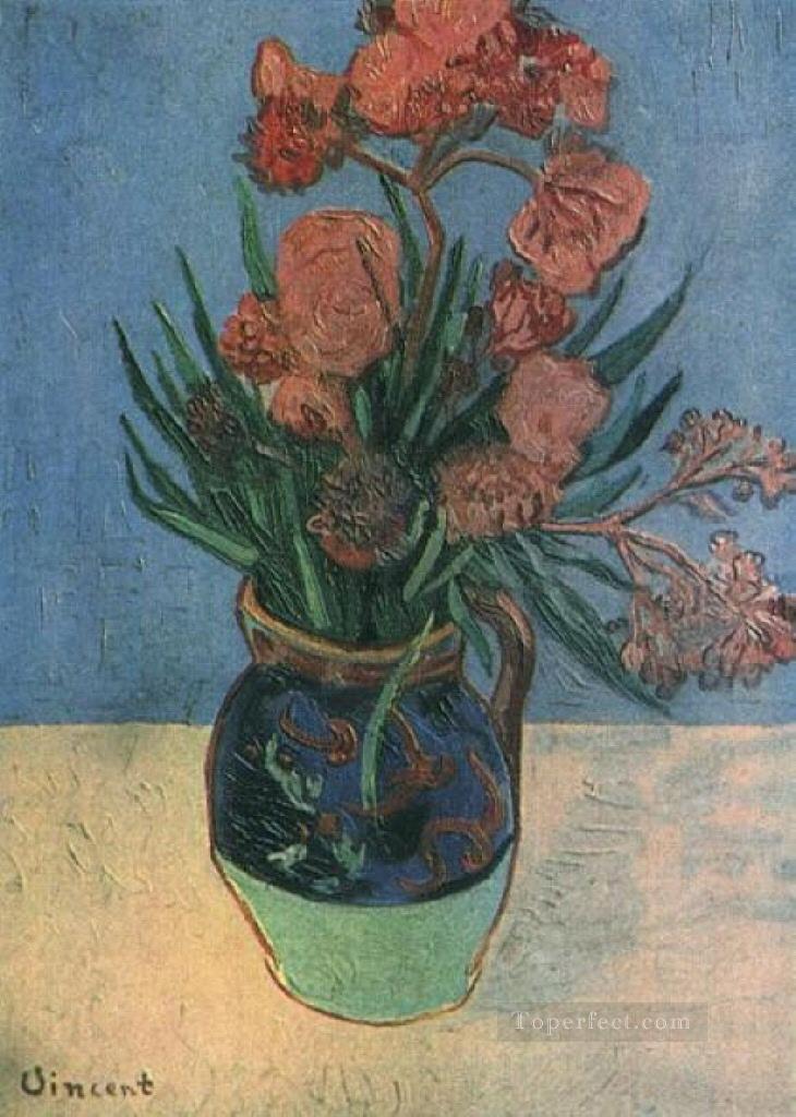 Still Life Vase with Oleanders Vincent van Gogh Impressionism Flowers Oil Paintings